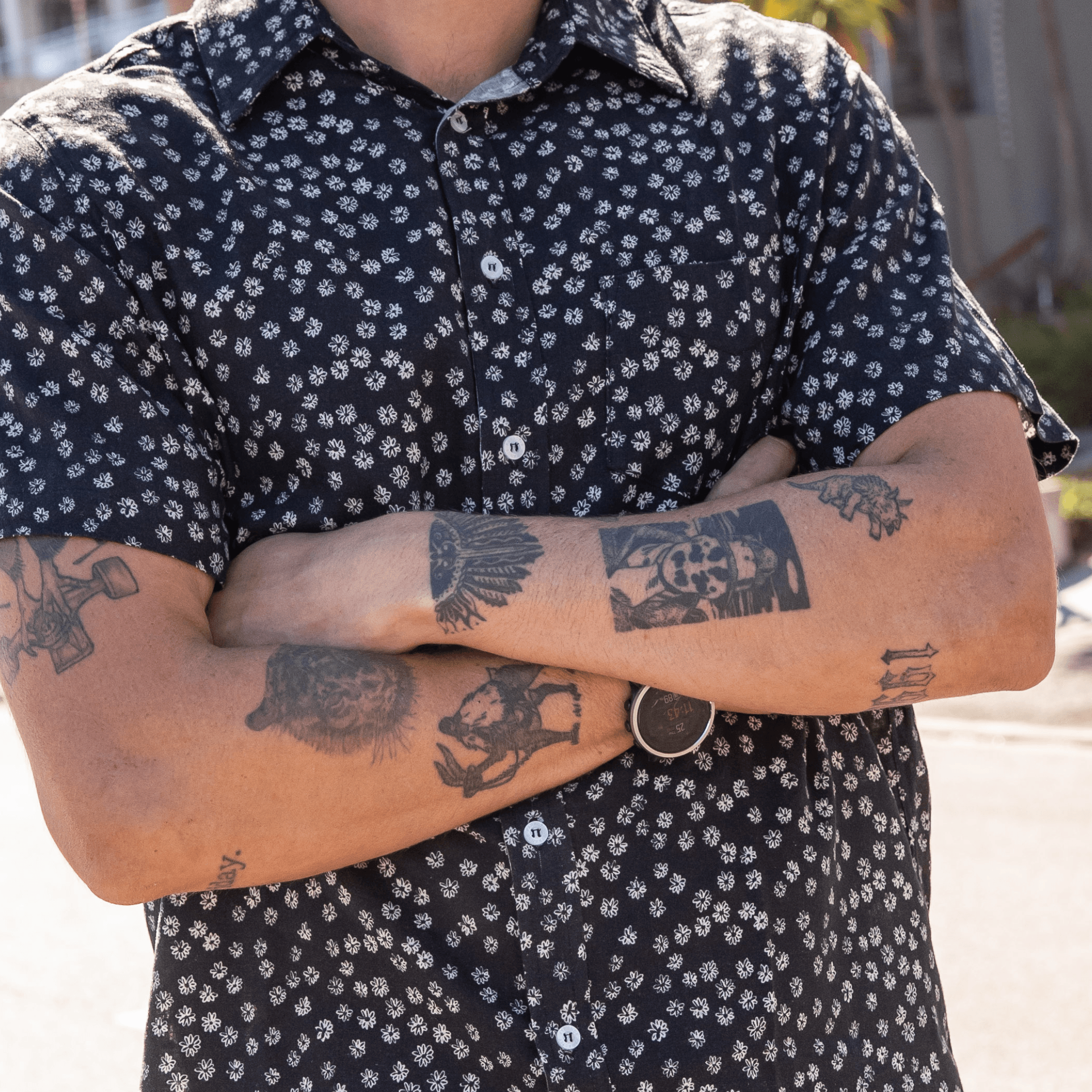 Men's Short Sleeve Shirt - Pushing Up Daisies - Strange Paradise