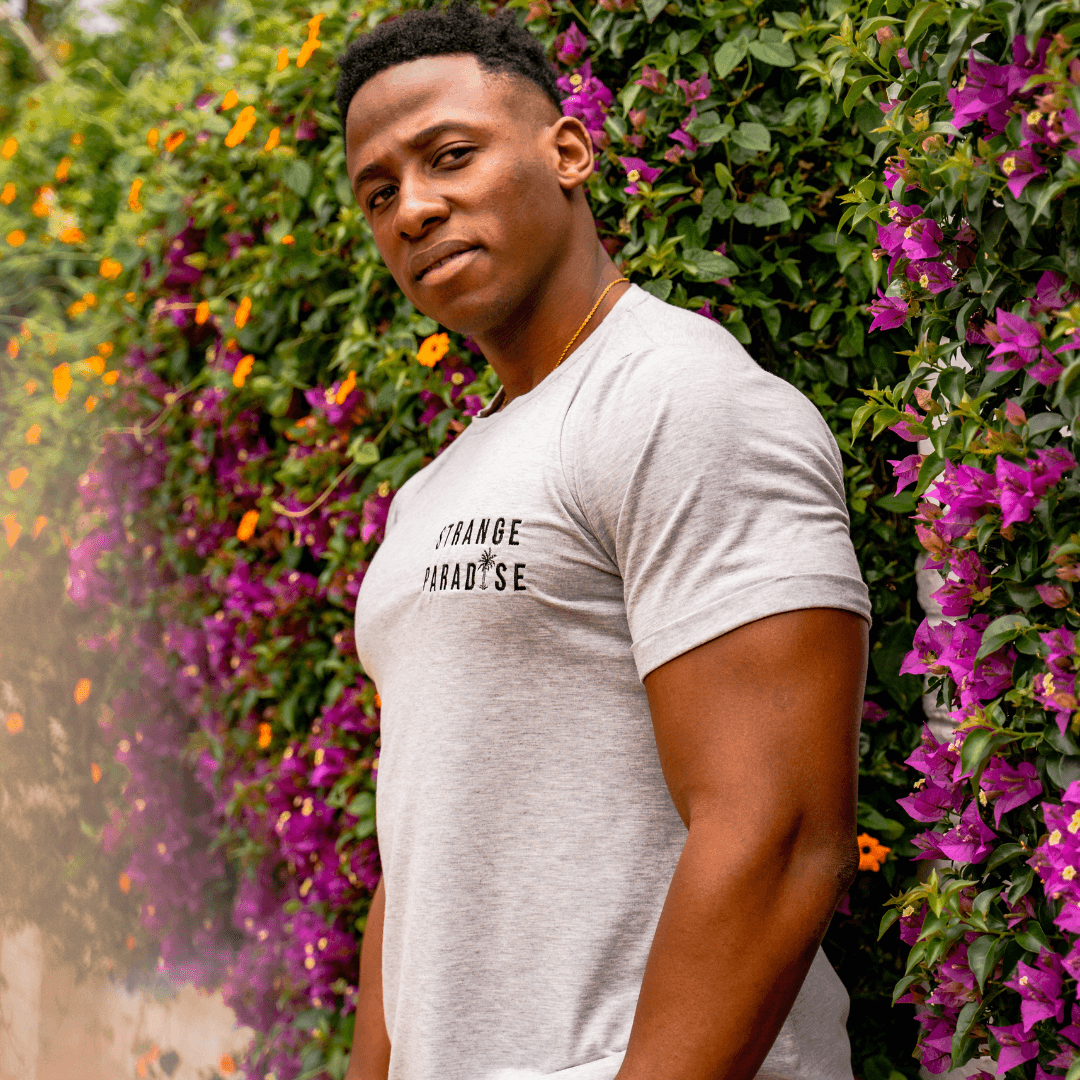 Rolled Muscle Tee - Grey Melange - Strange Paradise