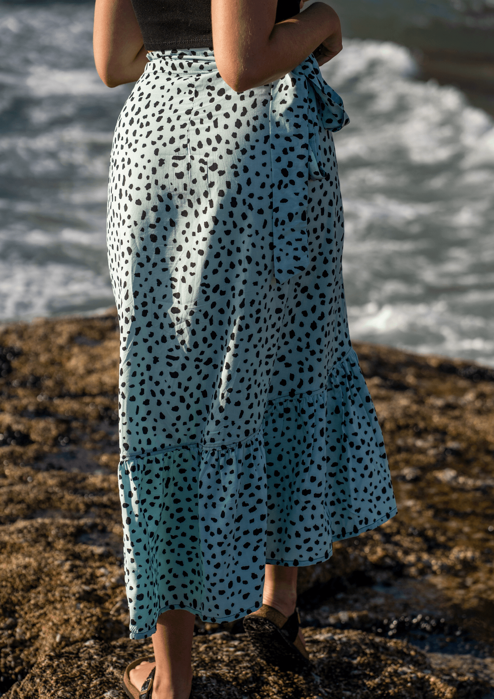 Baby Blue Leopard Print High Waisted Wrap SkirtStrange ParadiseStrange Paradise
Our ladies high waisted wrap skirts are easily paired with a crop top, and go perfectly with a pair of sneakers or casual slops.Our skirts are adjustable and versatBaby Blue Leopard Print High Waisted Wrap Skirt