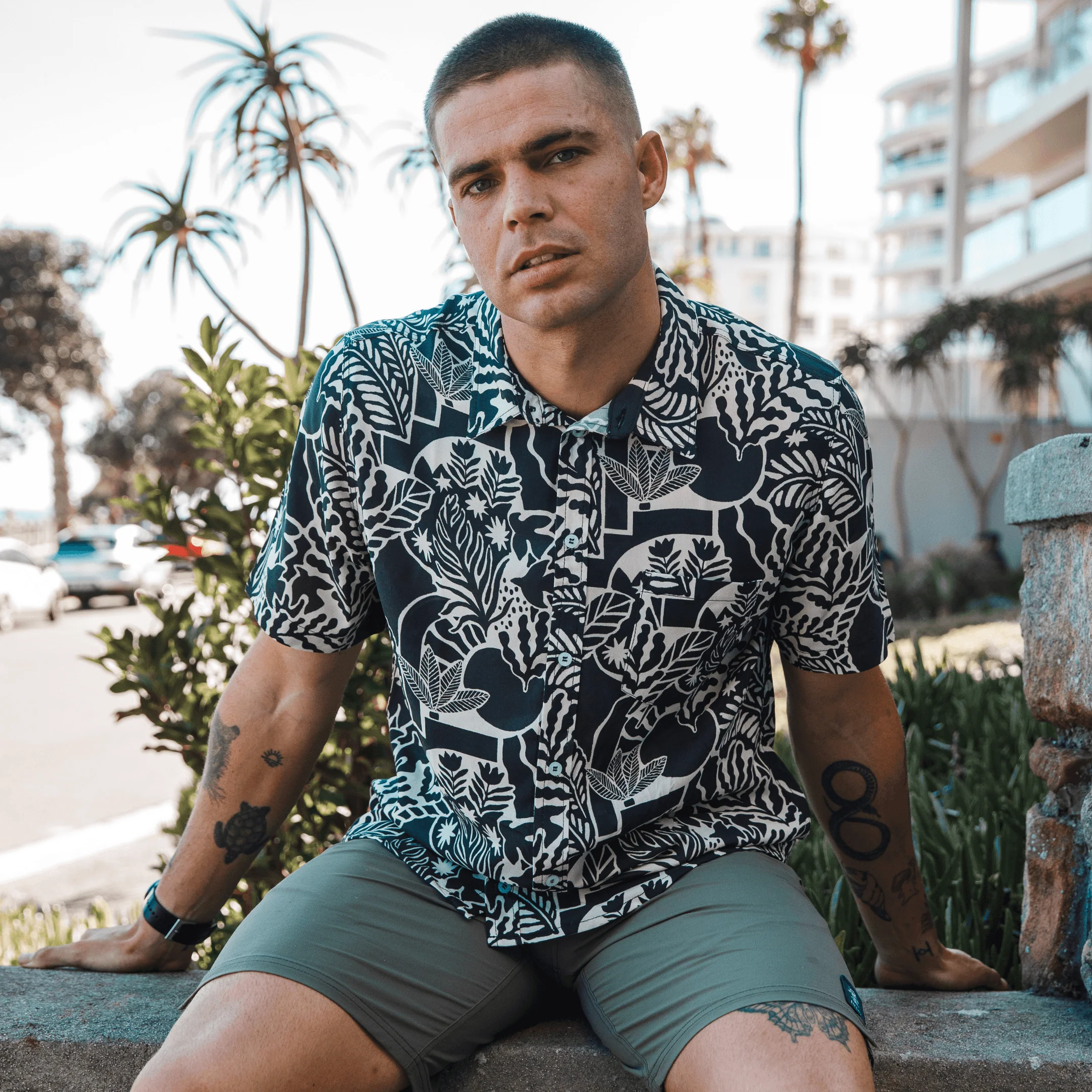 Men's Short Sleeve Shirt - Beach Club
