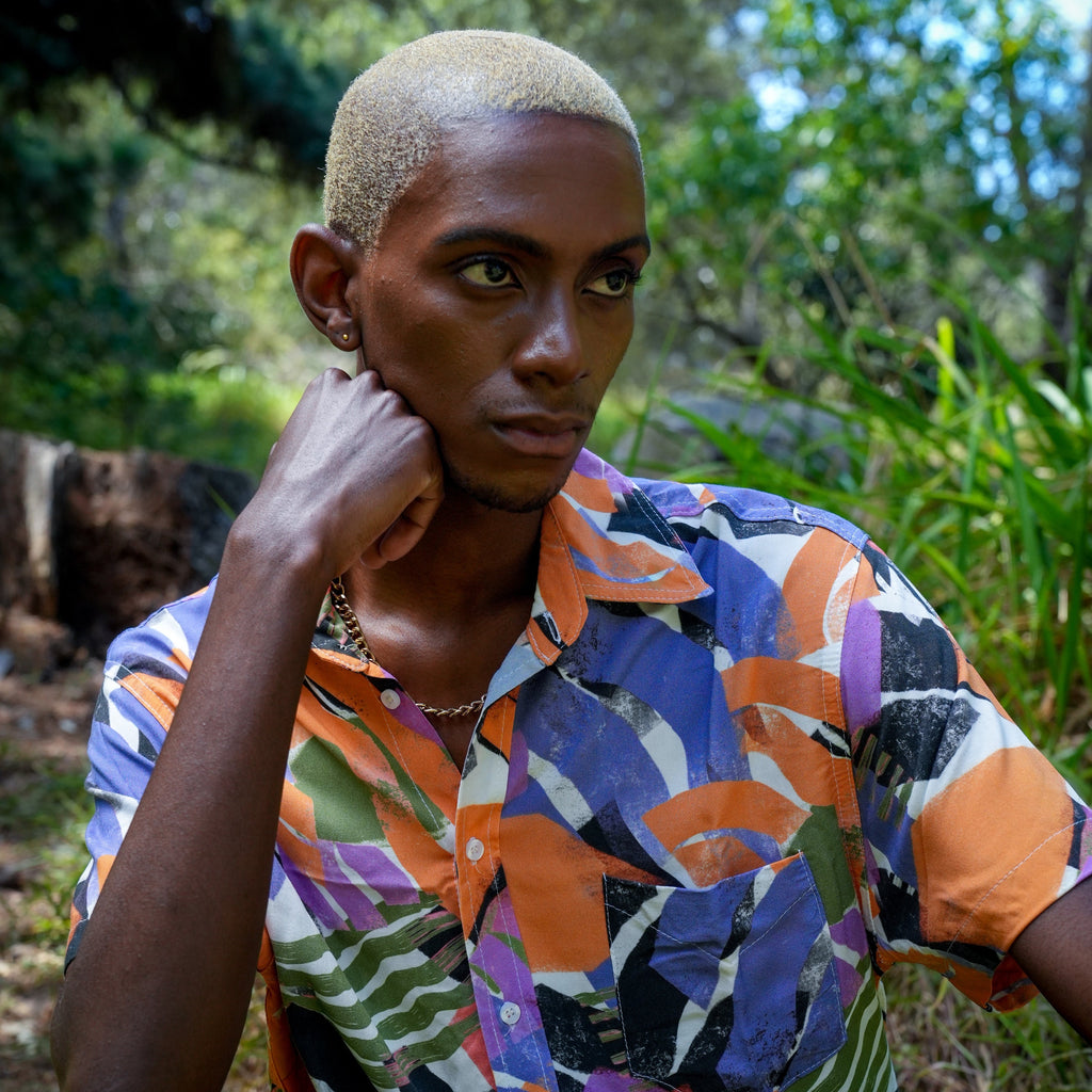 Men's Short Sleeve Shirt - Visual Noise - Strange Paradise