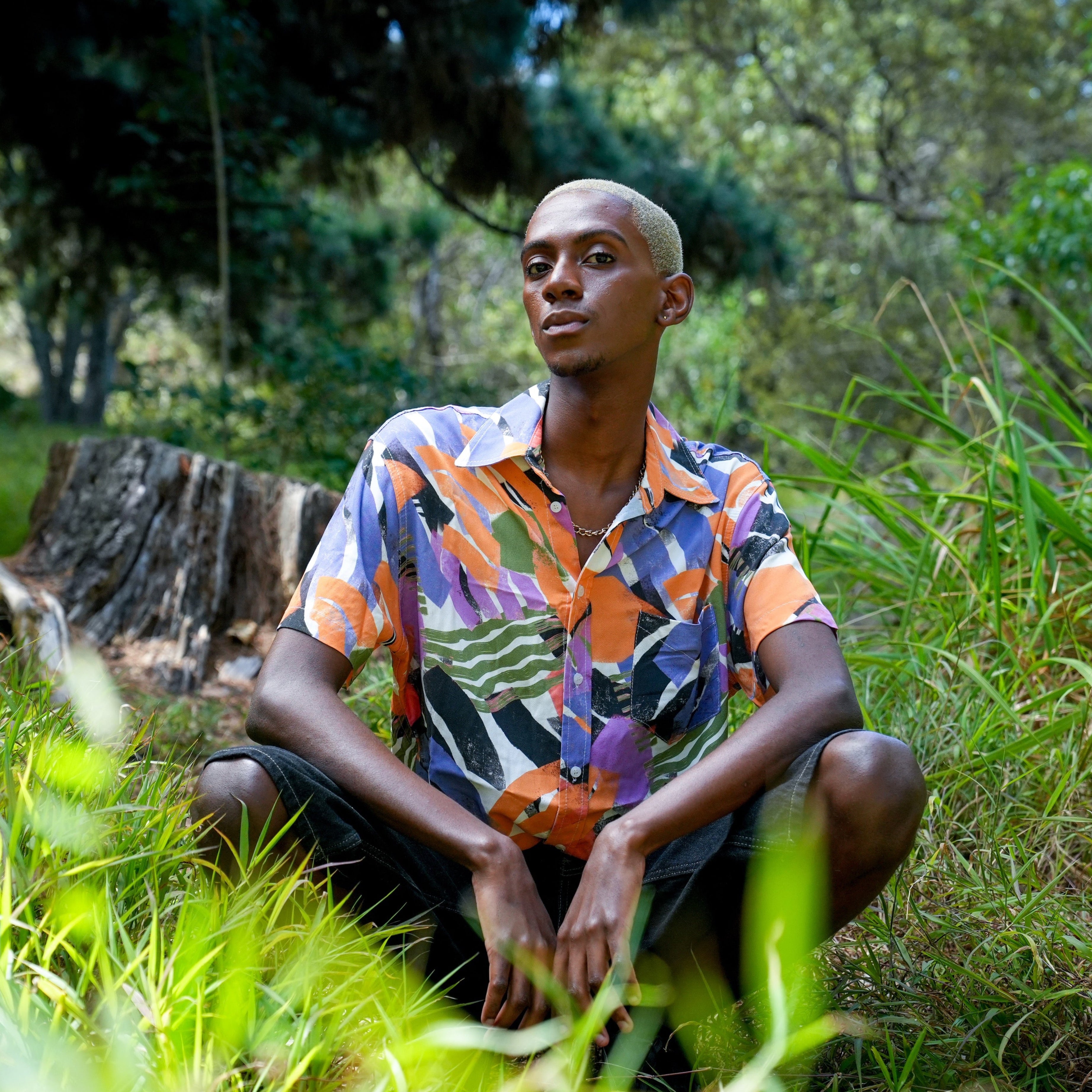 Men's Short Sleeve Shirt - Visual Noise - Strange Paradise