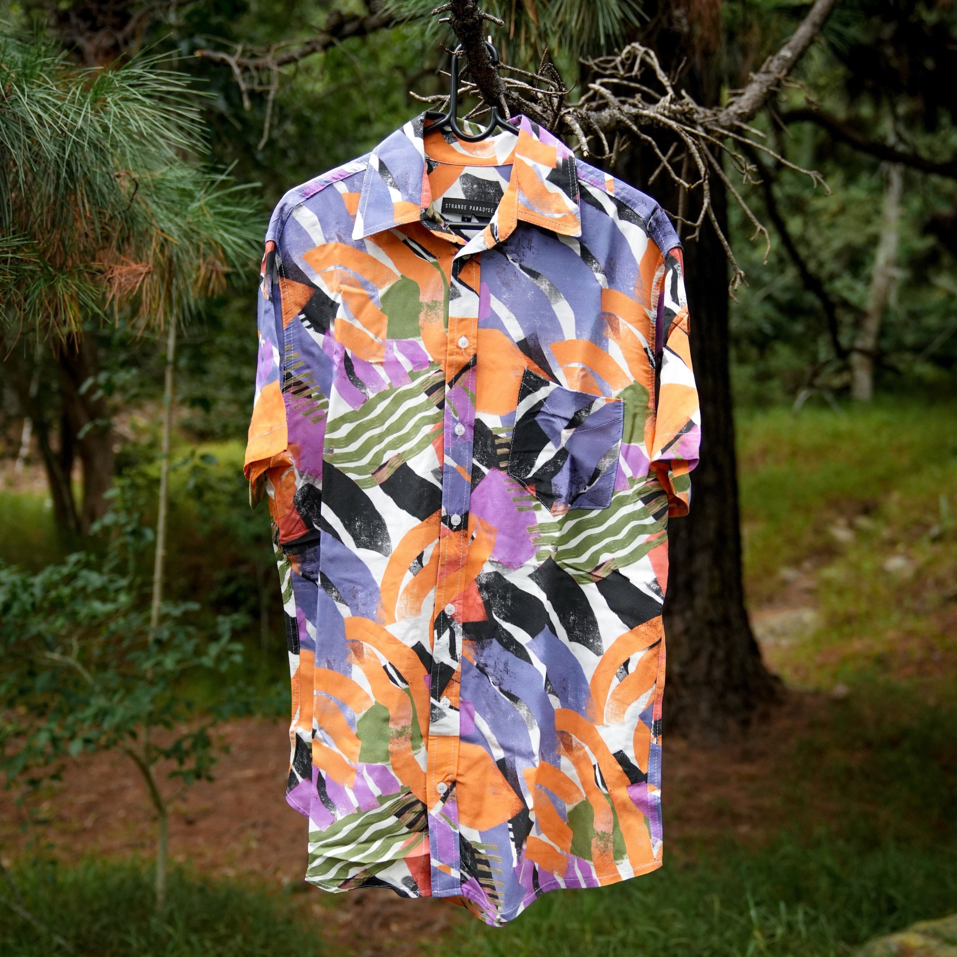 Men's Short Sleeve Shirt - Visual Noise - Strange Paradise
